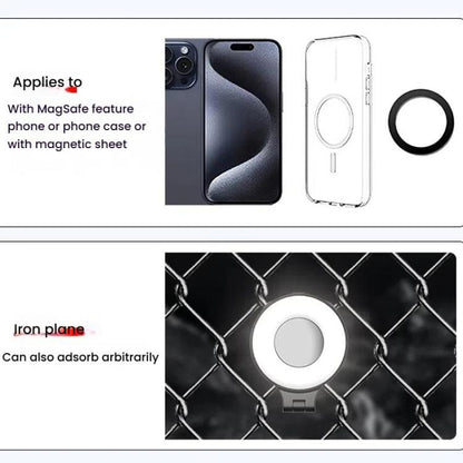 HEPAIL AC74 Magsafe Magnetic Smartphone Light Portable Handheld Selfie Light(Black)