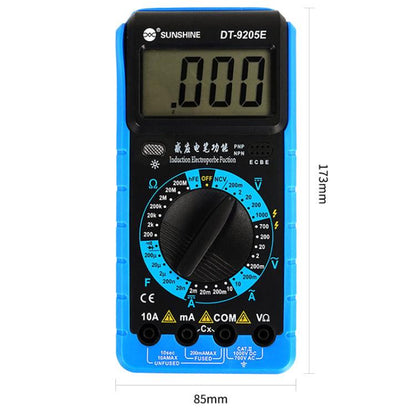 SUNSHINE DT-9205E High-Precision Digital Multimeter For Measuring Current Voltage Portable Repair Electrician Meter With Burn Protection