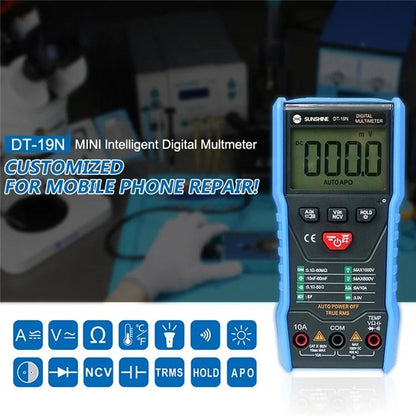 SUNSHINE DT-19N Mini Smart Digital Multimeter With LCD Display Repair Tool Tester