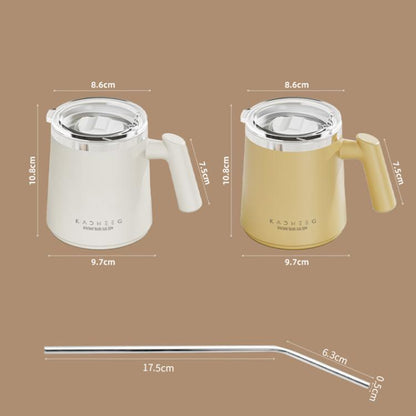Kacheeg 430ml 304 Stainless Steel Vacuum Insulated Tumbler with Lid & Straw(White)