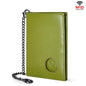 Compatible With Airtag HUMERPAUL BP798 Leather Wallet With Tracker Hole RFID Pull-Out Card Holder Card Case(Green)