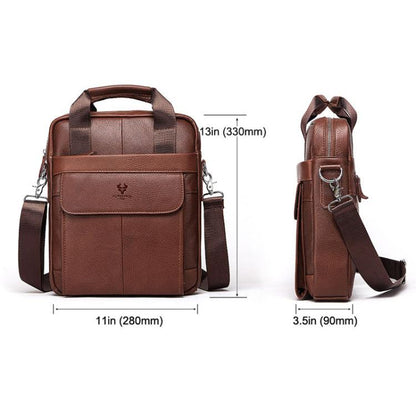 HUMERPAUL HUMH544 Business Commuter Leather Men Shoulder Bag(Brown)
