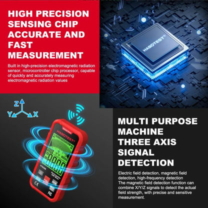 HABOTEST HT628B Multi-Field EMF Meter Rechargeable Electromagnetic Radiation Tester