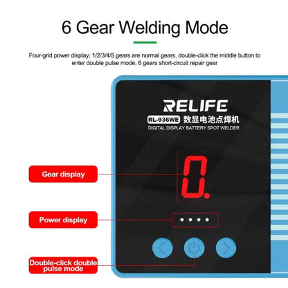 RELIFE RL-936WE Digital Display Battery Spot Welder Small Portable Repair Lithium Battery Spot Welder