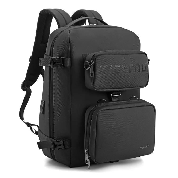 Sac à dos pour homme 3-en-1 détachable Tigernu T-B9836, sacoche convertible pour ordinateur portable, pour le sport et les trajets quotidiens (noir)
