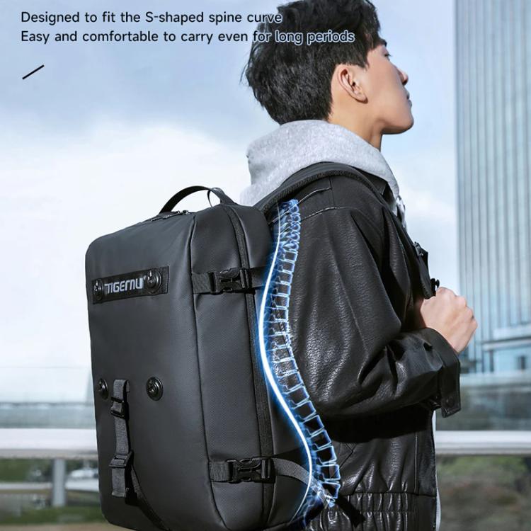 Sac à dos pour homme 3-en-1 détachable Tigernu T-B9836, sacoche convertible pour ordinateur portable, pour le sport et les trajets quotidiens (noir)