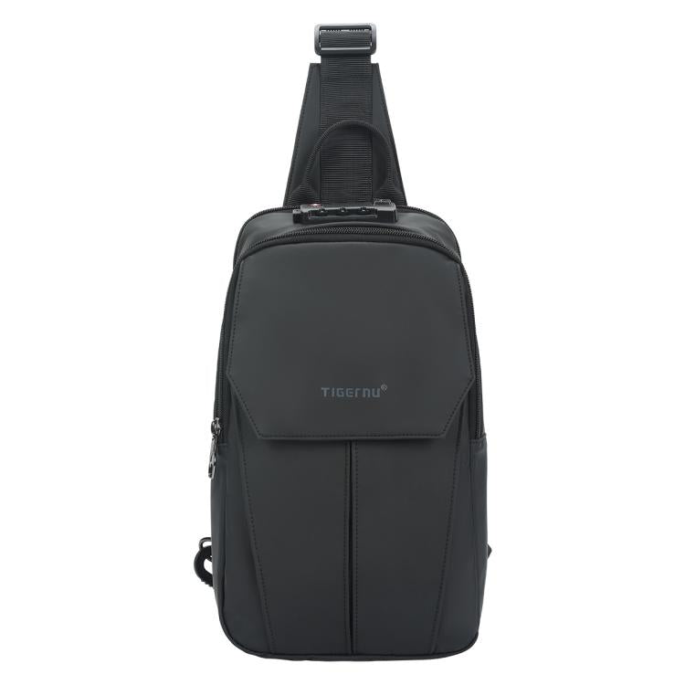 Tigernu Men Large Capacity Chest Bag Anti-Theft Crossbody Shoulder Bag with TSA007 Approved Lock(Black)