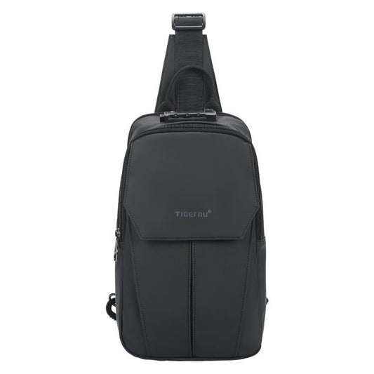 Tigernu Men Large Capacity Chest Bag Anti-Theft Crossbody Shoulder Bag with TSA007 Approved Lock(Black)