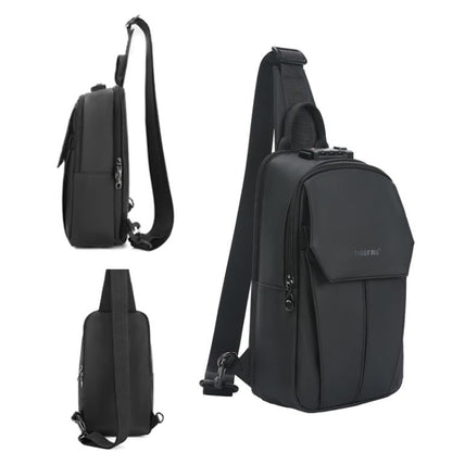 Tigernu Men Large Capacity Chest Bag Anti-Theft Crossbody Shoulder Bag with TSA007 Approved Lock(Black)
