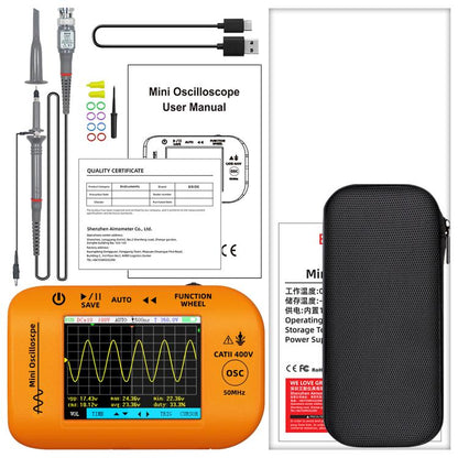 BSIDE OT4 Miniature Oscilloscope Signal Generator Rechargeable Handheld Color Screen 50MHz Oscilloscope