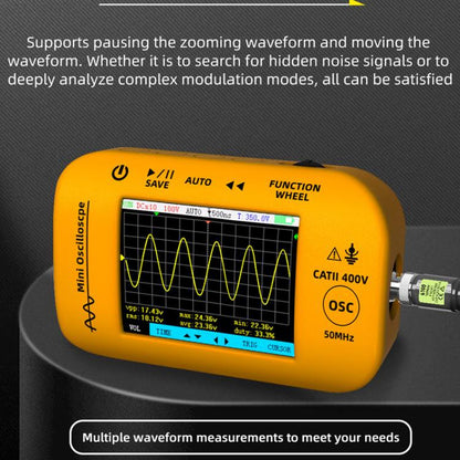 BSIDE OT4 Miniature Oscilloscope Signal Generator Rechargeable Handheld Color Screen 50MHz Oscilloscope