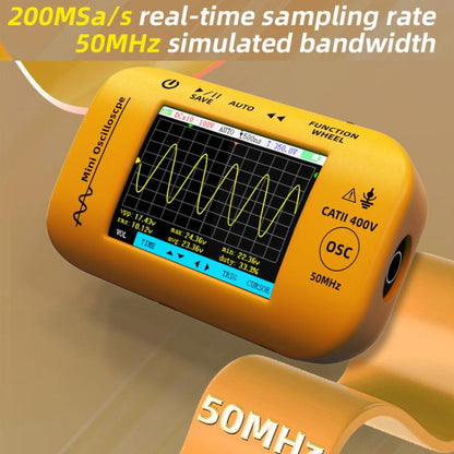 BSIDE OT4 Miniature Oscilloscope Signal Generator Rechargeable Handheld Color Screen 50MHz Oscilloscope