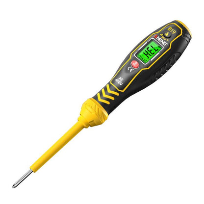 Stylo test intelligent à induction de haute précision à affichage numérique ANENG (tête cruciforme jaune)