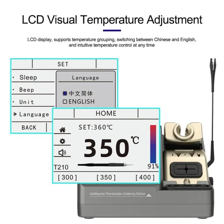 GVM H3 Smart 3 In 1 Electric Welding Station Mainboard Soldering Iron Smartphone Repair Smart Constant Temperature Soldering Iron EU Plug