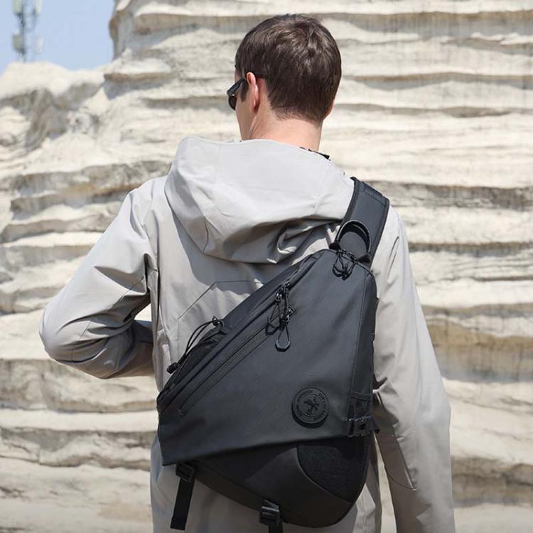 BANGE FW-232 Men Rreast Bag Large Capacity Outdoor Riding Backpack Shoulder Crossbody Bag(Black)
