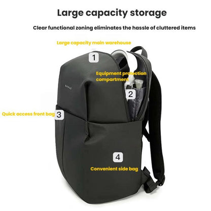 BANGE BG-3078 Business Commuting Large Capacity Backpack Computer Pack(Black)