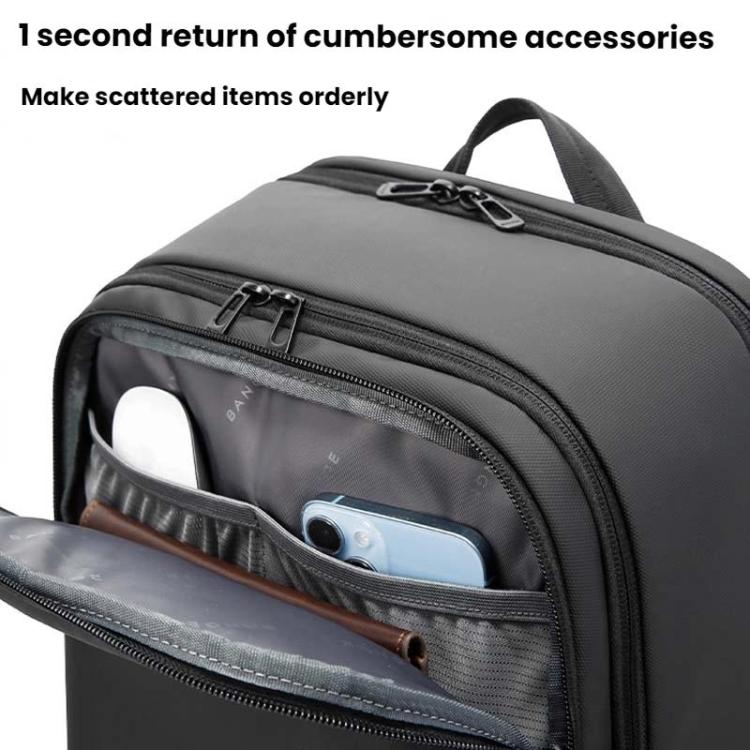 BANGE BG-3068 Men Light Business Commuting Computer Bag Student Schoolbag(Grey)