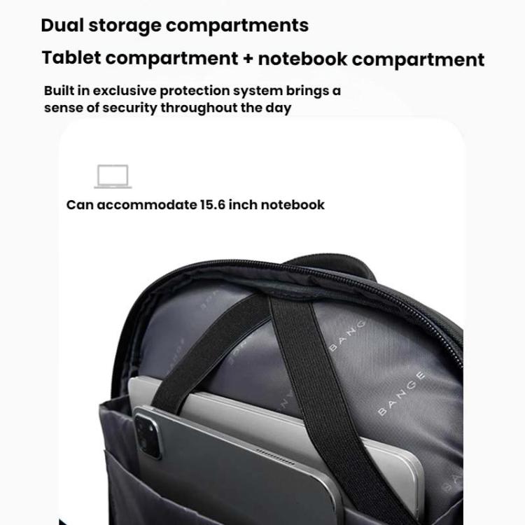BANGE BG-3068 Men Light Business Commuting Computer Bag Student Schoolbag(Blue)