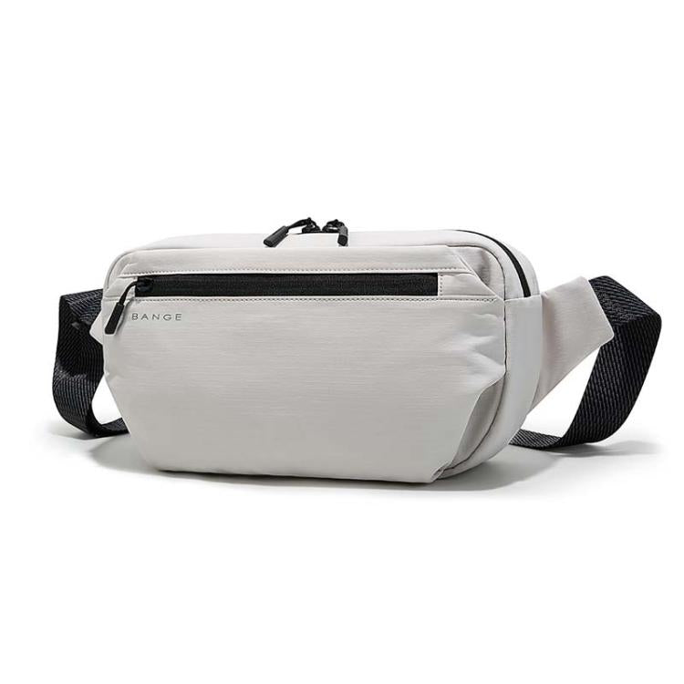 BANGE BG-7851 Sac bandoulière pour hommes Multifonctionnel Léger Décontracté Pack de poitrine pour les trajets quotidiens Petit sac à bandoulière (Blanc)