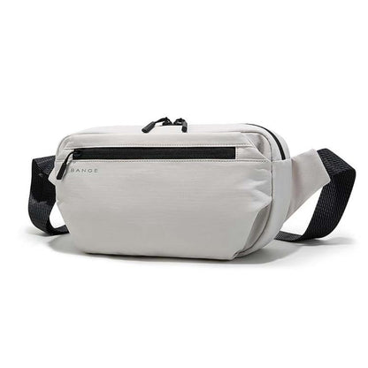 BANGE BG-7851 Sac bandoulière pour hommes Multifonctionnel Léger Décontracté Pack de poitrine pour les trajets quotidiens Petit sac à bandoulière (Blanc)