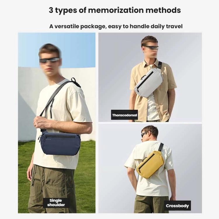 BANGE BG-7851 Men Crossbody Bag Multifunctional Lightweight Casual Commuting Chest Pack Small Shoulder Bag(Black)