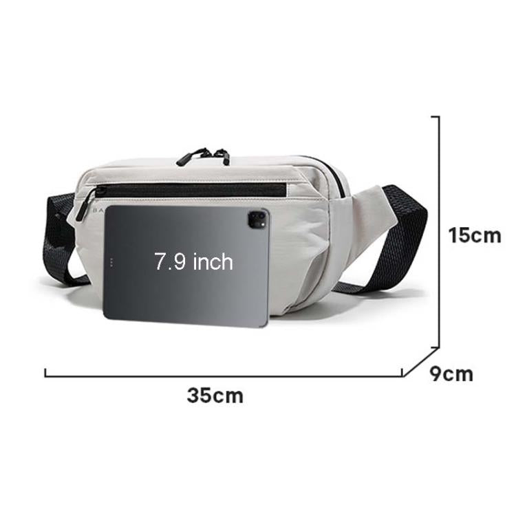 BANGE BG-7851 Men Crossbody Bag Multifunctional Lightweight Casual Commuting Chest Pack Small Shoulder Bag(Black)