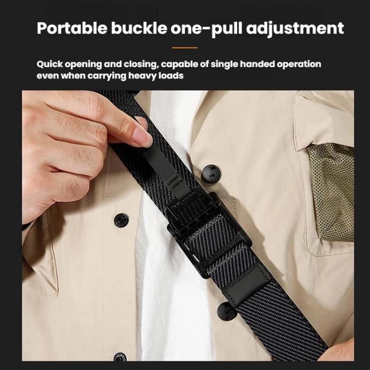 BANGE BG-7851 Men Crossbody Bag Multifunctional Lightweight Casual Commuting Chest Pack Small Shoulder Bag(Black)