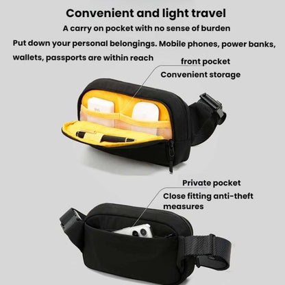 BANGE 3097 Men Crossbody Bag Casual Portable Mobile Phone Bag(Black)