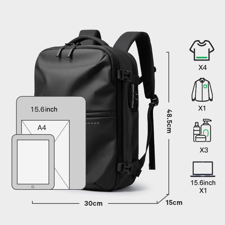BANGE BG-7875 Large Capacity Shoulder Bag Business Travel Multifunctional Computer Backpack(Blue)