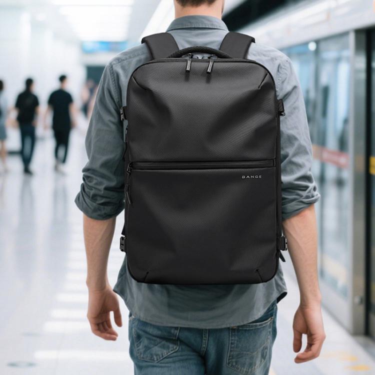 BANGE BG-7875 Large Capacity Shoulder Bag Business Travel Multifunctional Computer Backpack(Gray)