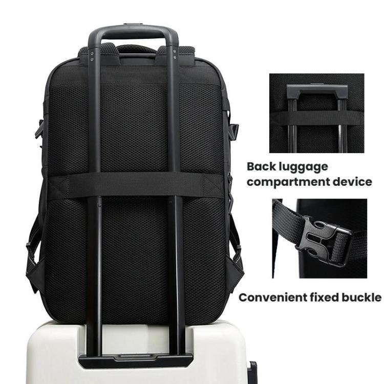 BANGE BG-7875 Large Capacity Shoulder Bag Business Travel Multifunctional Computer Backpack(Gray)