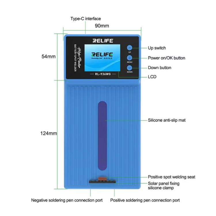 RELIFE RL-936WG Soudeuse par points de batterie haute puissance Soudeuse par points de batterie de réparation de téléphone portable