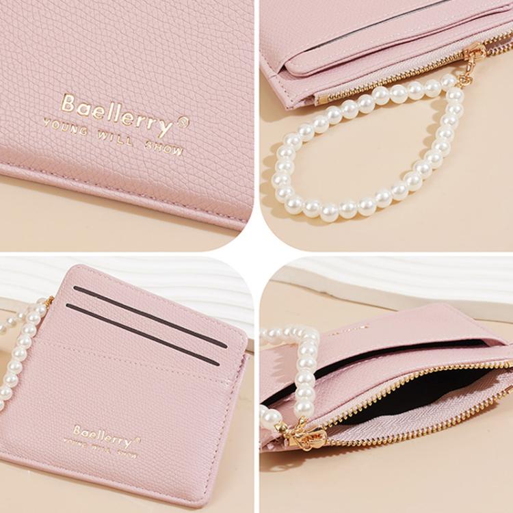 Baellerry N8356 Porte-cartes femme, plusieurs fentes pour cartes, porte-monnaie (noir)