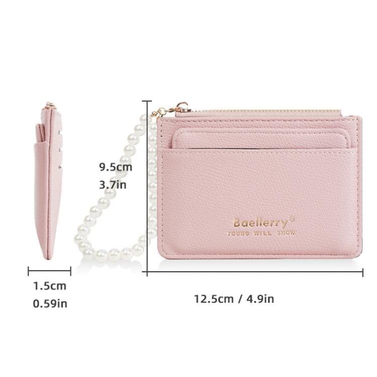 Baellerry N8356 Porte-cartes femme, plusieurs fentes pour cartes, porte-monnaie (noir)