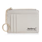 Baellerry K9117 Femme Porte-cartes Multi-fentes Style Fin avec Porte-clés Porte-monnaie (Gris)