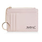 Baellerry K9117 Women Multi Card Slot Card Holder Thin Style With Keychain Coin Purse(Pink)
