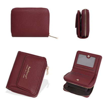 Baellerry NR120 Women Zipper Wallet Organ Two Fold Wallet(Black)