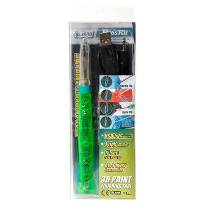ProsKit SI-169U Kit de fer à souder pour réparation d'impression 3D Mini stylo à souder USB portable (vert)
