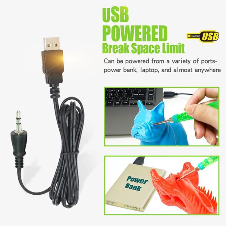 ProsKit SI-169U Kit de fer à souder pour réparation d'impression 3D Mini stylo à souder USB portable (vert)