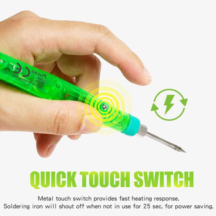 ProsKit SI-169U Kit de fer à souder pour réparation d'impression 3D Mini stylo à souder USB portable (vert)
