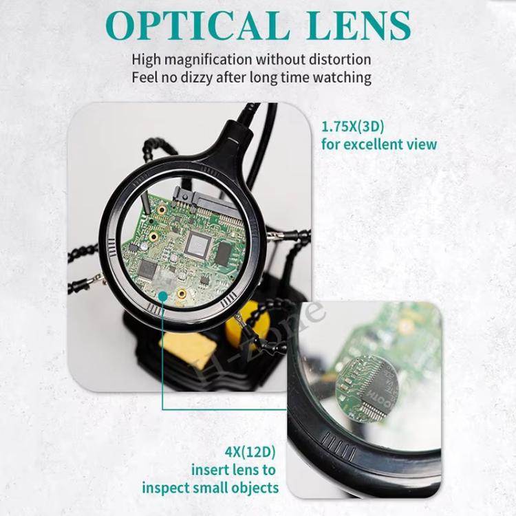ProsKit SN-396 Station de soudage de réparation 7 en 1 avec loupe LED et support de fer à souder à température constante