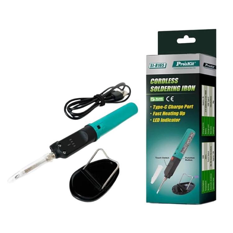 Fer à souder Proskit SI-B165 12W sans fil à contrôle tactile, rechargeable par USB, à température constante, stylo à souder pour réparation extérieure