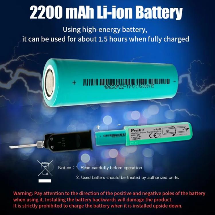 Fer à souder Proskit SI-B165 12W sans fil à contrôle tactile, rechargeable par USB, à température constante, stylo à souder pour réparation extérieure