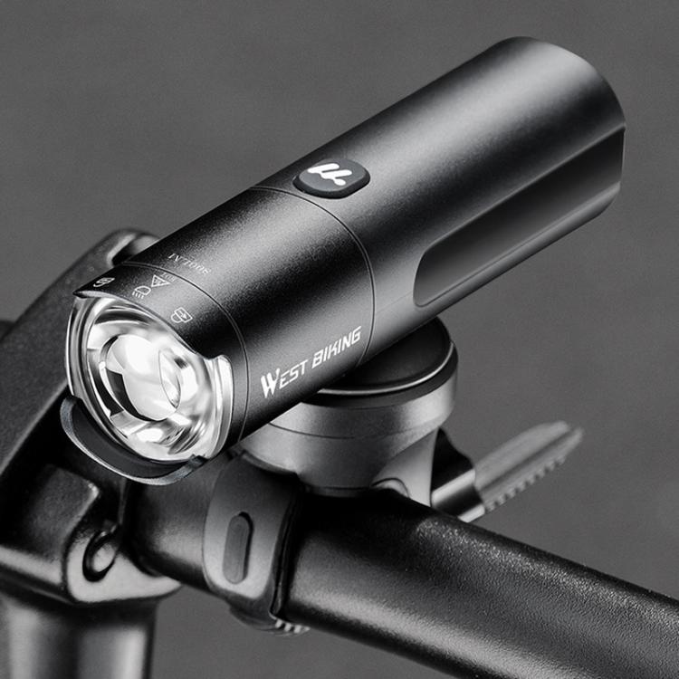WEST BIKING Bicycle High-Brightness Rechargeable Headlight With Power Reminder Rotatable Function, Spec: 600 Lumens