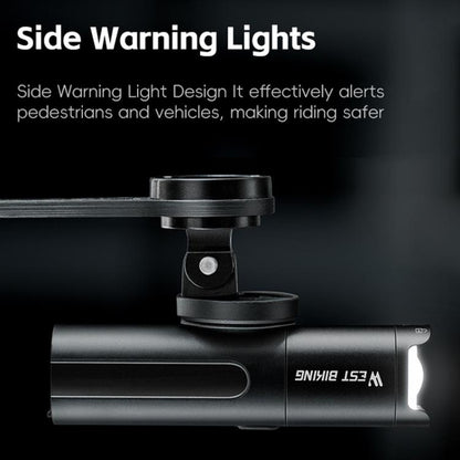 WEST BIKING Bicycle High-Brightness Rechargeable Headlight With Power Reminder Rotatable Function, Spec: 600 Lumens
