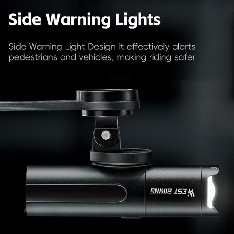 WEST BIKING Bicycle High-Brightness Rechargeable Headlight With Power Reminder Rotatable Function, Spec: 800 Lumens