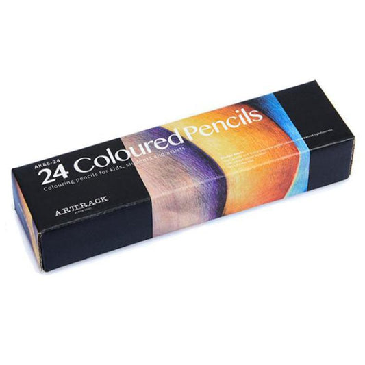 ARTRACK 24-Color Oil-Based Colored Pencils Art Supplies Drawing Kit For Artists, Adults, Kids With English Packaging