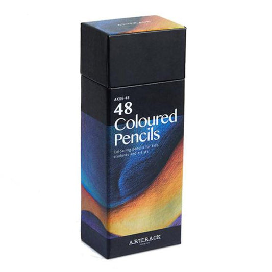 ARTRACK 48-Color Oil-Based Colored Pencils Art Supplies Drawing Kit For Artists, Adults, Kids With English Packaging