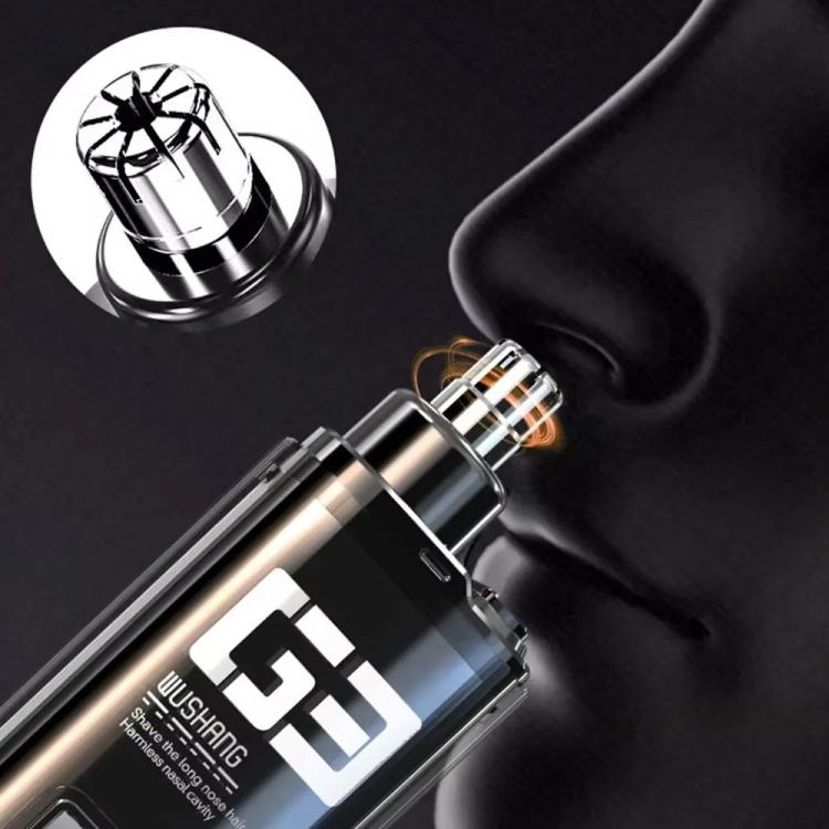 WUSHANG Tondeuse de poils de nez rechargeable, chargement USB-C, épilation nasale douce et indolore (blanc)