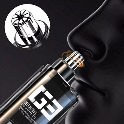 WUSHANG Tondeuse de poils de nez rechargeable, chargement USB-C, épilation nasale douce et indolore (blanc)